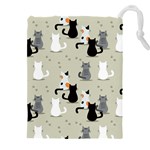 Cute Cat Seamless Pattern Drawstring Pouch (5XL)