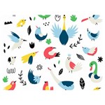 Vector Set Isolates With Cute Birds Scandinavian Style Premium Plush Fleece Blanket (Extra Small)