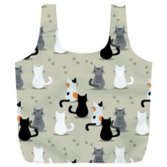 Cute Cat Seamless Pattern Full Print Recycle Bag (XXXL) from ArtsNow.com Back