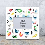 Vector Set Isolates With Cute Birds Scandinavian Style White Box Photo Frame 4  x 6 