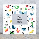 Vector Set Isolates With Cute Birds Scandinavian Style White Wall Photo Frame 5  x 7 
