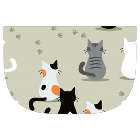 Cute Cat Seamless Pattern Make Up Case (Large) from ArtsNow.com Side Right