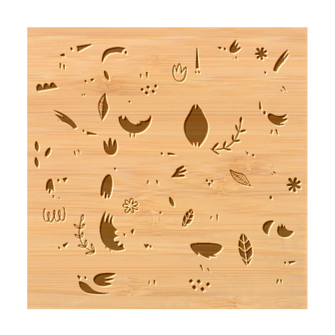 Vector Set Isolates With Cute Birds Scandinavian Style Bamboo Coaster Set from ArtsNow.com Coaster 1