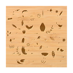 Vector Set Isolates With Cute Birds Scandinavian Style Bamboo Coaster Set from ArtsNow.com Coaster 2
