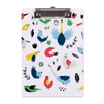 Vector Set Isolates With Cute Birds Scandinavian Style A5 Acrylic Clipboard