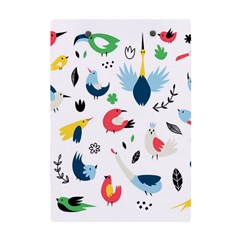 Vector Set Isolates With Cute Birds Scandinavian Style A5 Acrylic Clipboard from ArtsNow.com Back