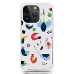 Vector Set Isolates With Cute Birds Scandinavian Style iPhone 14 Pro TPU UV Print Case