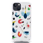 Vector Set Isolates With Cute Birds Scandinavian Style iPhone 13 TPU UV Print Case