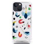 Vector Set Isolates With Cute Birds Scandinavian Style iPhone 13 mini TPU UV Print Case