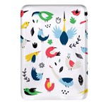Vector Set Isolates With Cute Birds Scandinavian Style Rectangular Glass Fridge Magnet (4 pack)