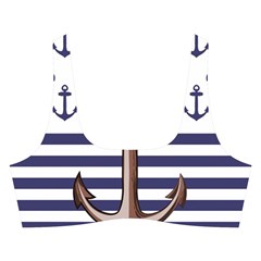 Anchor Background Design Cross Back Hipster Bikini Set from ArtsNow.com Front