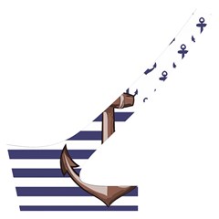Anchor Background Design Cross Back Hipster Bikini Set from ArtsNow.com Back Left