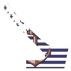 Anchor Background Design Cross Back Hipster Bikini Set from ArtsNow.com Back Right