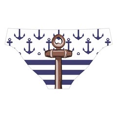 Anchor Background Design Cross Back Hipster Bikini Set from ArtsNow.com Back Under