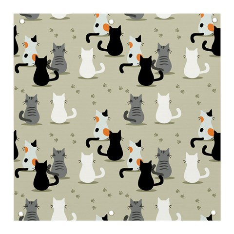 Cute Cat Seamless Pattern Banner and Sign 3  x 3  from ArtsNow.com Front
