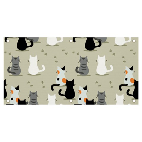 Cute Cat Seamless Pattern Banner and Sign 4  x 2  from ArtsNow.com Front