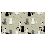 Cute Cat Seamless Pattern Banner and Sign 4  x 2 