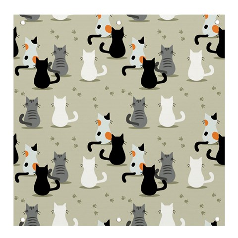 Cute Cat Seamless Pattern Banner and Sign 4  x 4  from ArtsNow.com Front