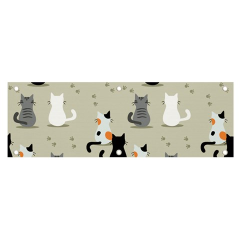 Cute Cat Seamless Pattern Banner and Sign 6  x 2  from ArtsNow.com Front