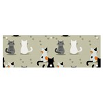 Cute Cat Seamless Pattern Banner and Sign 6  x 2 