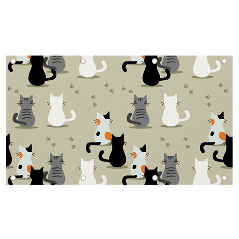 Cute Cat Seamless Pattern Banner and Sign 7  x 4  from ArtsNow.com Front