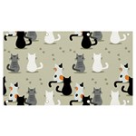 Cute Cat Seamless Pattern Banner and Sign 7  x 4 