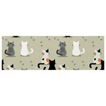 Cute Cat Seamless Pattern Banner and Sign 9  x 3 