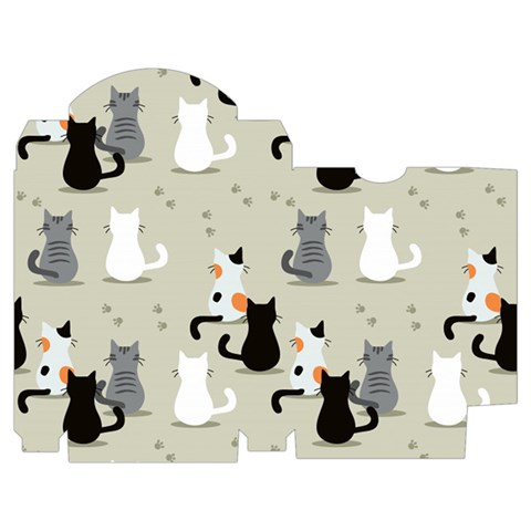 Cute Cat Seamless Pattern Playing Cards Single Design (Rectangle) with Custom Box from ArtsNow.com Poker Box