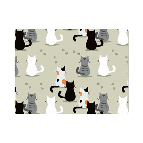 Cute Cat Seamless Pattern Premium Plush Fleece Blanket (Mini) from ArtsNow.com 35 x27  Blanket Front