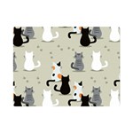 Cute Cat Seamless Pattern Premium Plush Fleece Blanket (Mini)