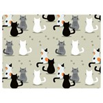 Cute Cat Seamless Pattern Premium Plush Fleece Blanket (Extra Small)