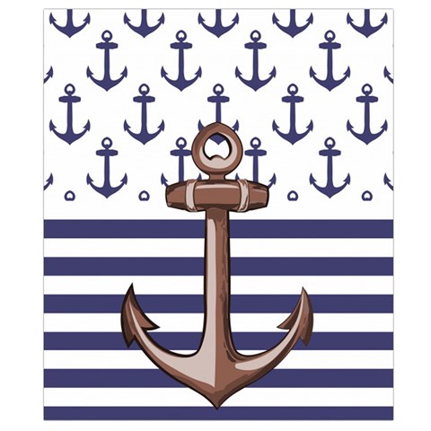 Anchor Background Design Waist Pouch (Small) from ArtsNow.com Back Strap