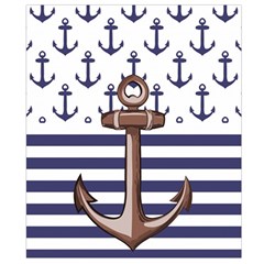 Anchor Background Design Waist Pouch (Small) from ArtsNow.com Back Strap