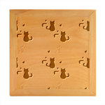Cute Cat Seamless Pattern Wood Photo Frame Cube