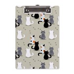 Cute Cat Seamless Pattern A5 Acrylic Clipboard