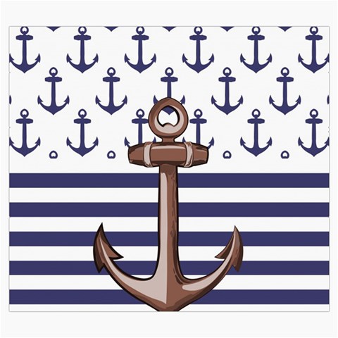 Anchor Background Design Roll Up Canvas Pencil Holder (S) from ArtsNow.com Front