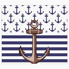 Anchor Background Design Roll Up Canvas Pencil Holder (S) from ArtsNow.com Front