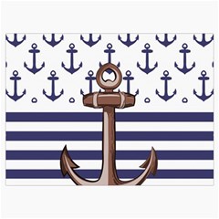 Anchor Background Design Roll Up Canvas Pencil Holder (M) from ArtsNow.com Front