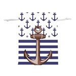 Anchor Background Design Lightweight Drawstring Pouch (M)