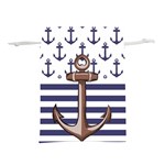 Anchor Background Design Lightweight Drawstring Pouch (L)