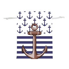 Anchor Background Design Lightweight Drawstring Pouch (L) from ArtsNow.com Back