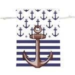 Anchor Background Design Lightweight Drawstring Pouch (XL)