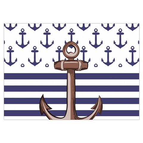 Anchor Background Design Wristlet Pouch Bag (Small) from ArtsNow.com Belt Loop