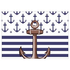 Anchor Background Design Wristlet Pouch Bag (Small) from ArtsNow.com Belt Loop