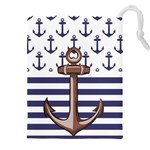 Anchor Background Design Drawstring Pouch (5XL)