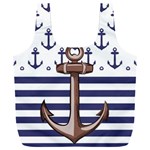 Anchor Background Design Full Print Recycle Bag (XXXL)
