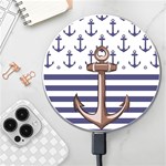 Anchor Background Design Wireless Fast Charger(White)