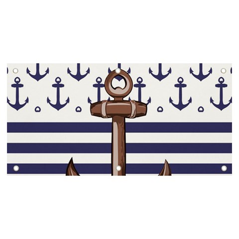 Anchor Background Design Banner and Sign 6  x 3  from ArtsNow.com Front