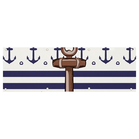 Anchor Background Design Banner and Sign 9  x 3  from ArtsNow.com Front