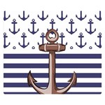 Anchor Background Design Premium Plush Fleece Blanket (Small)